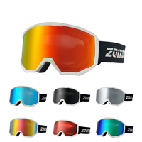 Gafas de Esquí Profesionales con Marco Completo de TPU, Antivaho, UV400, Visión Amplia, para Snowboard y Deportes de Nieve, para Hombres y Mujeres
