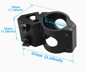 Ensemble d'équipement de plein air noir WR642, support de tuyau à un seul trou, pince compacte et robuste de 62g, fixation complète, accessoires de montage auxiliaire - Product Image 4