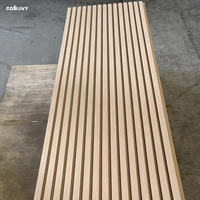 COMOVY Panneaux muraux insonorisés en bois de fibre de polyester d'intérieur moderne de haute qualité Panneau acoustique à lamelles