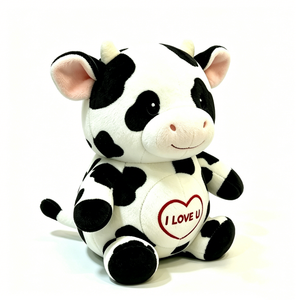 Peluche de Vaca Gorda con Manchas Blancas y Negras Personalizado, Juguete de Peluche Suave y Esponjoso para Bebés de 0 a 24 Meses, Decoración de Halloween - Product Image 2