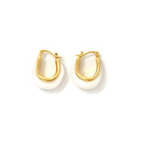 ต่างหูแบบห่วงชุบทอง E250-E190-0699B ทำจากโลหะผสมสังกะสี - Product Image 1