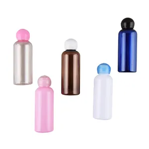 New Design Cosmetic Lotion Bottles With Mushroom Shape Screw Cap 50ml Travel Shampoo Bottles With Inner Plug