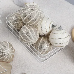 2024 New Design White Clear Christmas Balls Shatterproof Plastic Christmas Baubles For Xmas Tree Decorations