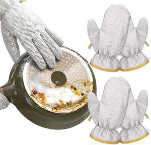 Gants de nettoyage en fil métallique pour cuisine, pour casseroles et poêles, chiffons à vaisselle, gants de nettoyage ménager en fil métallique anti-rayures - Product Image 4