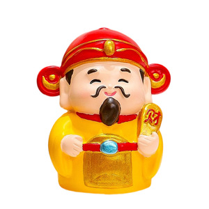 Creative Resin God Of Wealth Figurine <b>Set</b> Multi Piece <b>Desk</b> Decoration Feng Shui Office Supply Chinese New Year Gift - Product Image 5