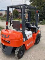 Chariot élévateur diesel d'occasion Heli 2500 kg avec mât duplex et pneus pleins pour le chargement en entrepôt – Vente directe usine