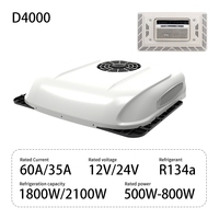 Climatiseur de toit pour camion 8000 BTU DC 12/24V avec compresseur scroll électrique, modèle D4000, refroidissement ultra-efficace pour cabine et stationnement