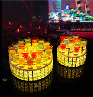 Support de présentation lumineux pour verres à shot LED, présentoir de bouteilles en acrylique, glorificateur lumineux, logo et couleur personnalisés pour boîte de nuit, bar, fête, VIP