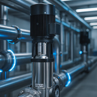 Pompe à eau multi-étages haute pression en acier inoxydable 36 CV, conception à haute portance, contrôle entièrement automatique, débit 16-40 m³/h, hauteur de refoulement 131-237 m