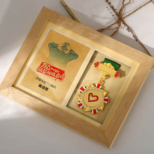 เหรียญโลหะ แผ่นไม้เนื้อแข็ง รางวัลที่ระลึกแบบกำหนดเอง สร้างสรรค์ สำหรับอาสาสมัคร เหรียญเกียรติยศ ของที่ระลึกเกษียณอายุ แผ่นประกาศเกียรติคุณ รางวัล - Product Image 3