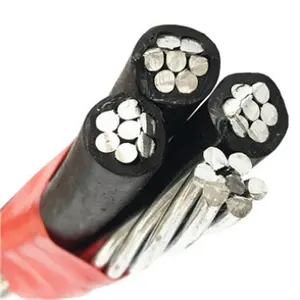 Cable eléctrico trenzado de aleación de aluminio, certificado CE, ACSR, AAC, ABC, 10 mm2-240 mm2, aislamiento XLPE, 25mm