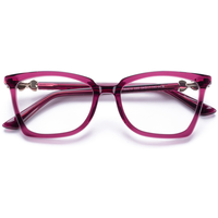 Monture de lunettes rectangulaires œil-de-chat Elan Optical YB6018 à prix abordable pour femme, monture complète en acétate, lunettes optiques en stock