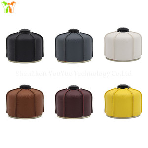 Housse de protection pour réservoir de <span class=keywords><strong>gaz</strong></span> de camping, en similicuir PU, imperméable, pour pique-nique en plein air, housse de rangement pour réservoirs de 230 g - Product Image 5