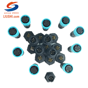 M16 2+8핀 5A/15A 정격 나일론 구리 접점 패널 4홀 소켓 무납땜 전원 전기 항공 커넥터 - Product Image 5