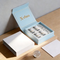 Boîte d'emballage personnalisée pour échantillons cosmétiques/pharmaceutiques avec insert protecteur en feuille métallique, boîte rigide pour ampoules avec logo
