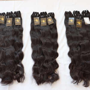 Venta al por mayor brasileño crudo rizado templo pelo Wefted paquetes de alta calidad Indio virgen cabello con onda natural estilo profundo HD encaje - Product Image 2