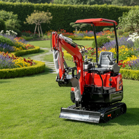 Mini-excavatrice de 0,97 tonne à oscillation zéro avec profondeur de 1837 mm, force de la benne de 8 KN, chenilles réglables de 760 à 920 mm