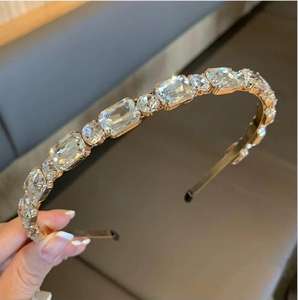 <span class=keywords><strong>Fascia</strong></span> per Capelli in Cristallo Za Multicolore 2020 per Donne, Accessori per Capelli in Vetro Lucido, Cerchietto Geometrico da Matrimonio, Regalo per Ragazze, Gioielli per Capelli - Product Image 4