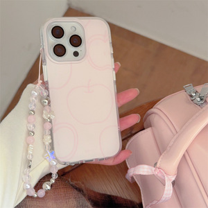 Funda Protectora para Teléfono con Diseño Coreano de Líneas Rosas, Doble Capa, para iPhone 17 Pro Max, 16, 15, 14, 13, Anti-Caídas - Product Image 1