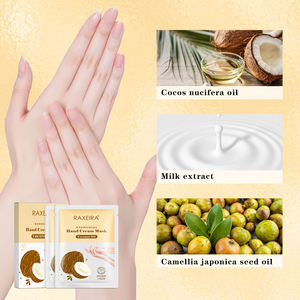 Masques pour les mains à l'huile de coco, très demandés, exfoliants, hydratants naturels, éclaircissants, marque privée, soin des mains, gants masques - Product Image 3