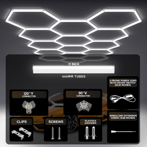 Éclairage LED nid d'abeille haute luminosité pour atelier de réparation automobile et garage de stationnement, installation facile - Product Image 5