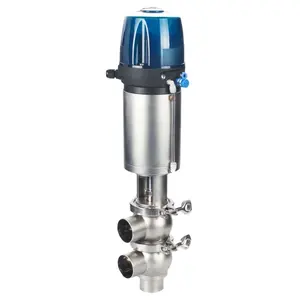 Stainless Steel Sanitary Penumatic Intelligent Reversing Valve With C-Top for Diary Industry