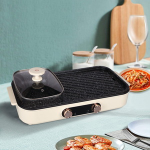 2026 Trending Multifunctional 2-in-1 <strong>Electric</strong> <strong>Grill</strong> &amp; BBQ Pan Non-Stick Boil Shabu One Pot Household Smokeless Broiler Machine - Product Image 1