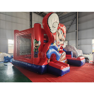 <span class=keywords><strong>Château</strong></span> gonflable commercial <span class=keywords><strong>rouge</strong></span> Mario avec toboggan à vendre - Product Image 3