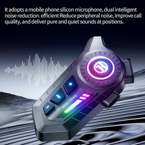 Casco X3 Pro con Auriculares BT, <span class=keywords><strong>Intercomunicador</strong></span> para 2 Motociclistas, 1000M, BT6.0, IPX6, Impermeable, Voz, Radio FM - Product Image 5
