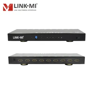 LINK-MI 1X8 Hdmi Splitter Ondersteuning 4K @ 60Hz Oodd 3d Hdcp 1 In 8 Uit Video Splitter Voor 8 Ultra Hd Displays Audio Video Splitter