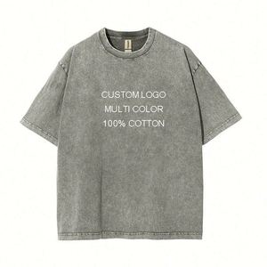 AI~MICH Clothing Manufacturer Men's T-<b>shirt</b> Custom Oversized Heavyweight Printing Cotton Acid Washed Graphic Vintage T <b>Shirts</b> - Product Image 5