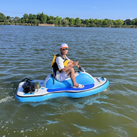 Bateau électrique gonflable flottant sur l'eau 700W, jet ski électrique gonflable