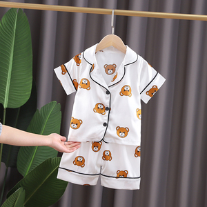 Ropa Infantil al por Mayor, Ropa de Dormir Suave para Niños, Ropa de Dormir de Manga Corta con Diseño de Oso, Ropa para Dormir para Bebés, Pijamas para Niños - Product Image 3