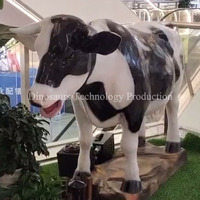 Modèle d'animal animatronique personnalisé pour centre commercial intérieur ou décoration, modèle de vache grandeur nature avec système automatique pour divertissement