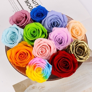 Bouquet de roses éternelles naturelles de 4 à 5 cm, <span class=keywords><strong>prix</strong></span> d'usine, bouquet de fleurs de roses préservées, roses rouges préservées - Product Image 3