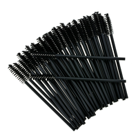 50 brosses à cils en cristal avec manche diamanté, applicateurs de mascara, pinceaux cosmétiques portables jetables en nylon
