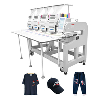 Machine à broder industrielle informatisée à 4 têtes, 12-15 aiguilles, usage domestique, nouveau noyau de roulement automatique pour casquette plate, t-shirt