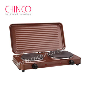 双实心lowes炉灶电暖器带盖2500W 2暖板电炉 - Product Image 3