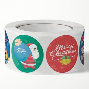 Christmas Holiday Decoration Gift Series Self-Adhesive Label Sealing Adhesive Art Paper Roll Sticker - Product Image 5