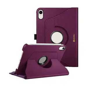 Funda de cuero con rotación de 360 grados para tableta, protector multicolor con ranura para lápiz para iPad 7th Pro 9,7