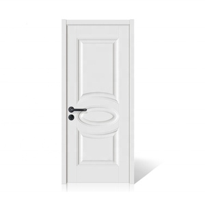 Dalles de porte de maison moderne directes d'usine de porte d'apprêt blanc de haute qualité en gros - Product Image 1