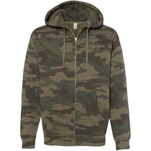 เสื้อสเวตเชิ้ตมีฮู้ดแบบมีซิปเต็มรูปแบบลายพรางป่าเฮฟวี่เวท xxs/xl เสื้อคลุมการค้าอิสระ-IND4000Z - Product Image 3