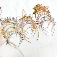 YACHEN Serre-tête Tiara Or Rose pour Future Mariée, Accessoire Cheveux pour Fête Prénuptiale, Enterrement de Vie de Jeune Fille et Nouvel An