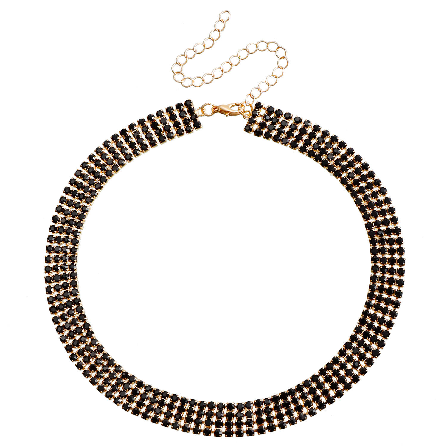 ZW260เพชรสีดำทอง4แถว