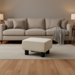 Modern <b>Fabric</b> <b>Foot</b> Rest Ottoman Comfortable Home <b>Stool</b> Living Room Furniture - Product Image 2