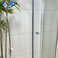Cabines de douche d'angle intérieures carrées modernes HOKO de 6mm avec charnière à cadre poli Cabine de douche pratique de style ouvert