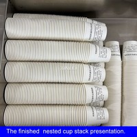 Máquina Automática para Fabricar Vasos de Papel, Máquina Formadora de Vasos Desechables para Café y Té con Doble Recubrimiento de PE