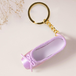 Llavero <span class=keywords><strong>de</strong></span> hilo con diseño <span class=keywords><strong>de</strong></span> zapatilla <span class=keywords><strong>de</strong></span> <span class=keywords><strong>ballet</strong></span> <span class=keywords><strong>de</strong></span> dibujos animados, hecho a mano y ecológico, con impresión tipográfica, soporte para monedas, ideal para regalo <span class=keywords><strong>de</strong></span> cumpleaños - Product Image 4