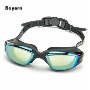 Boyarn Bán Buôn Unisex Đa Màu Sắc Dây Có Thể Điều Chỉnh Mạ Điện Không Thấm Nước Chống Sương Mù Làm Sạch Lớn Khung Bơi Kính