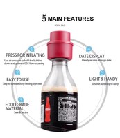 Bouchon de soda anti-fuite en plastique avec logo personnalisé, écologique, gonflable, hermétique, pour boissons gazeuses, idéal pour les fêtes